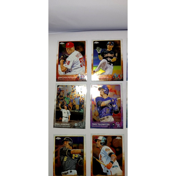 9 2015 Topps Chrome Baseball Cards - Picture 16 of 16